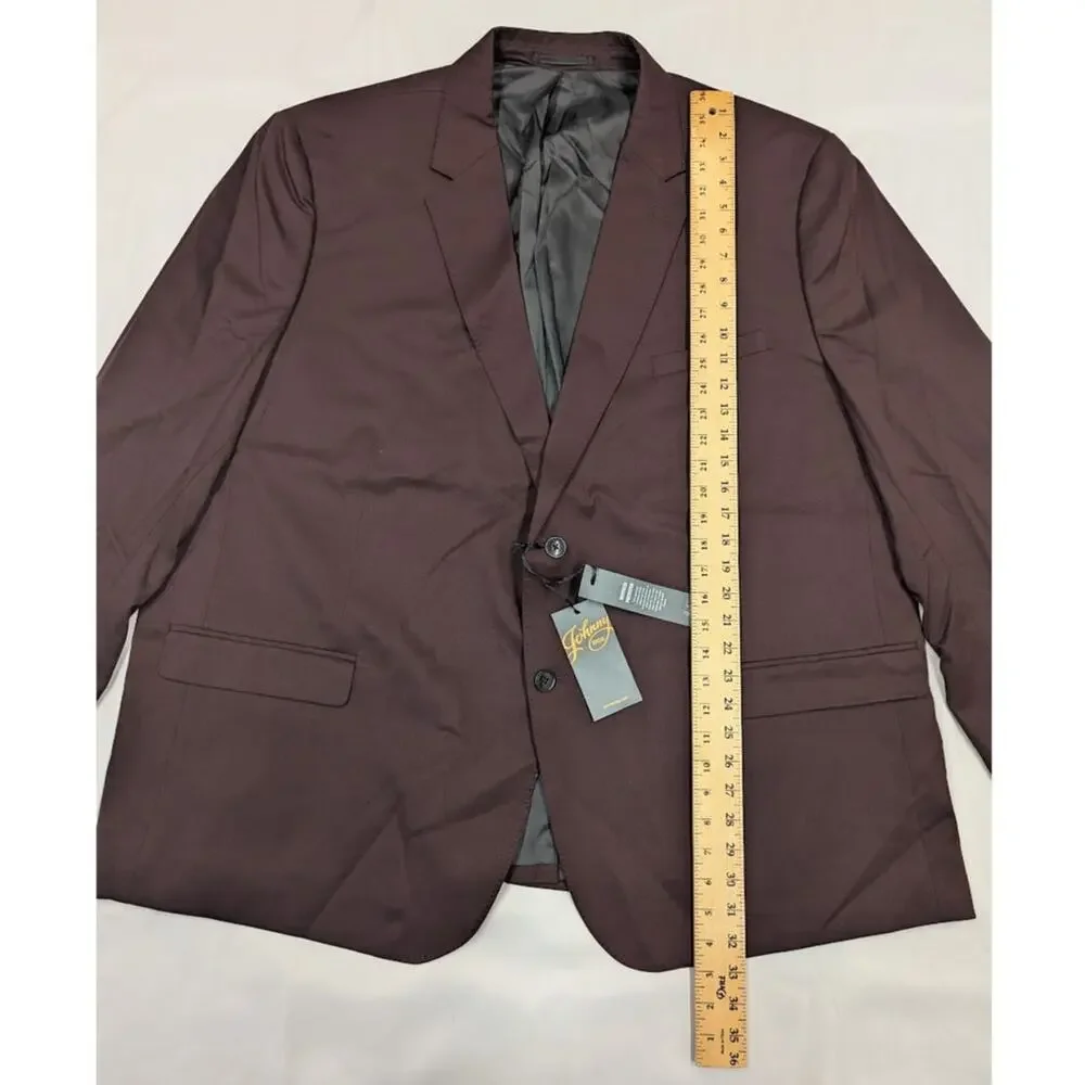 Johnny Bigg Jacket Mens 54 Maroon Sports Blazer NEW